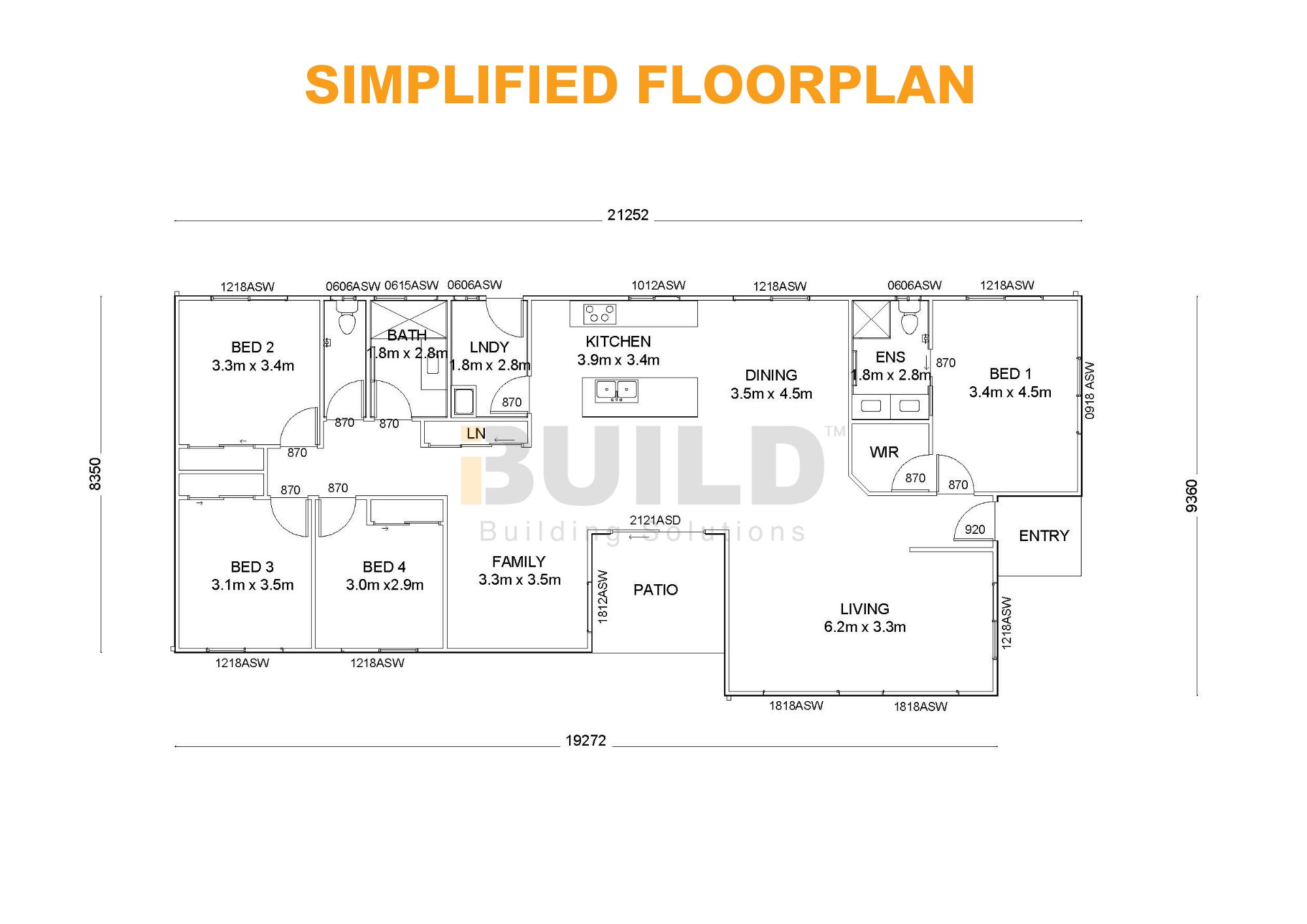 Kit Homes Cairns Simplified Floorplan Watermarked IBuild Building