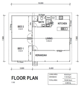 Kit Homes Roma Floor Plan - IBuild Kit Homes, Granny Flats, And Modular ...