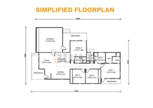 Kit Homes Darwin Simplfied Floor Plan