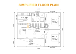 Kit Homes Emerald Simplified Floorplan