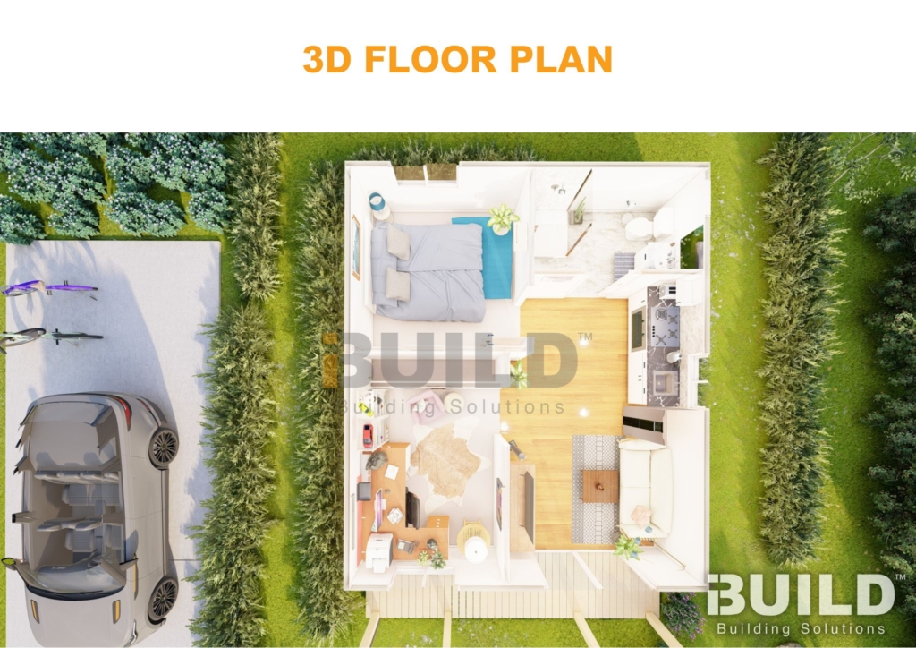 Kit Homes Portland 3D Floor Plan