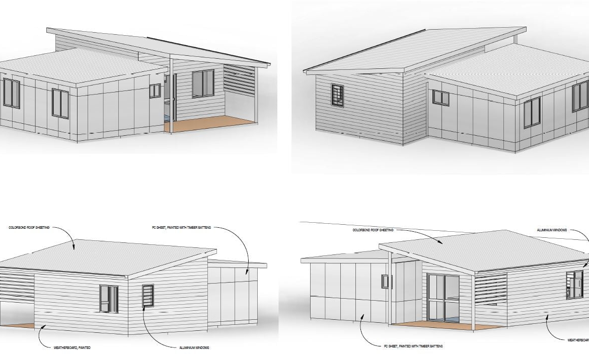 IBuild Lekofly L60 modular Cabin Conceptual 3D Views