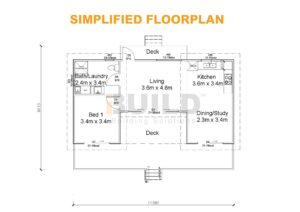 Kit Homes Ballina Simplified Floorplan