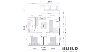 Kit Homes Floorplan Hillview 44 watermarked