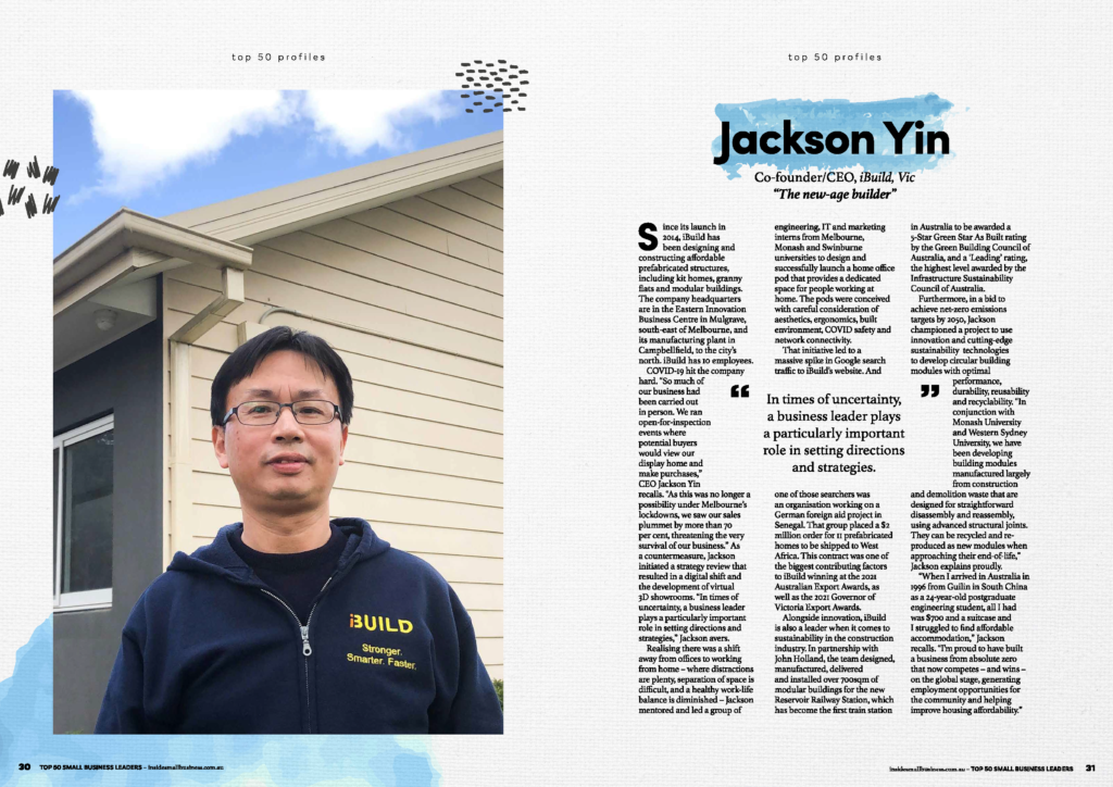 Small Business TOP 50 Jackson Yin