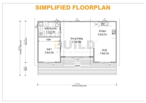 Kit Homes Ballina 46 Simple Floor plan