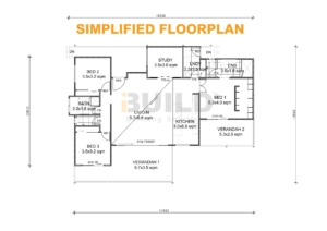 Kit Homes Townsville Simplified Floor Plan