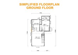Kit Homes Swan Hill Simplfied Ground Floorplan