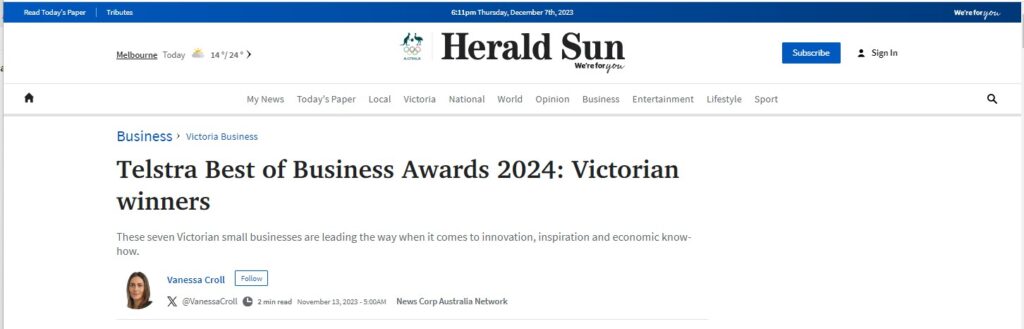 Telstra Awards Herald Sun V2