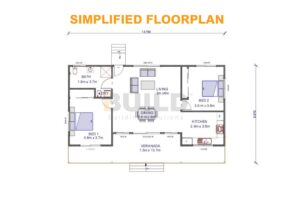 Kit Homes MELROSE 42 SIMPLIFIED FLOORPLAN