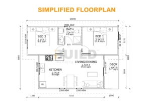 Granny Flats Belgrave Simplified Floor Plan