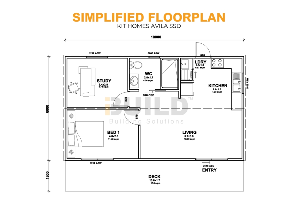 Kit Homes AVILA SSD SIMPLIFIED FLOORPLAN