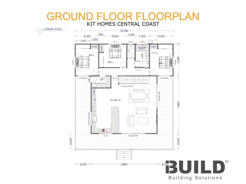 iBuild Kit Homes Central Coast GROUND FLOORPLAN