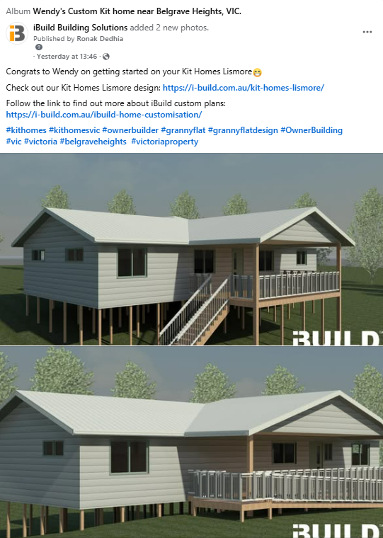 Kit Homes Upwey FB Post