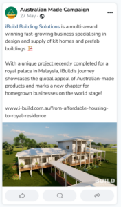 iBuild Featured by Australian Made for Royal Kit Home Success